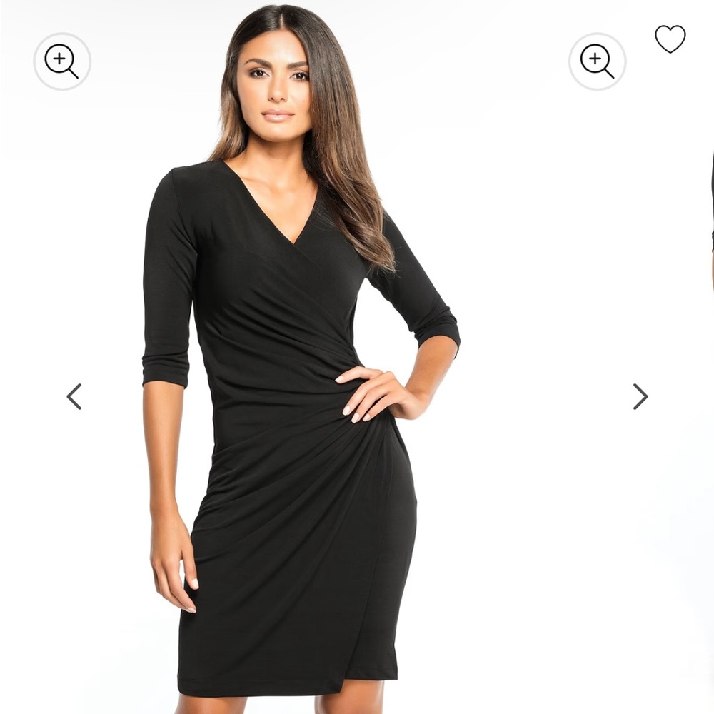 Anatomie wrinkle-free marine wrap dress